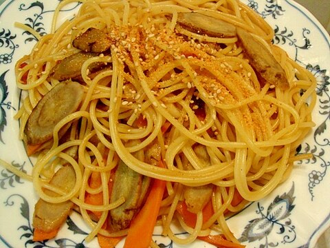 きんぴら牛蒡パスタ